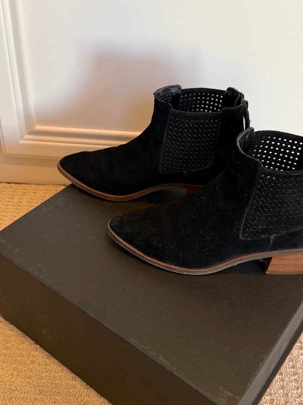 Cole Haan black suede booties - great condition